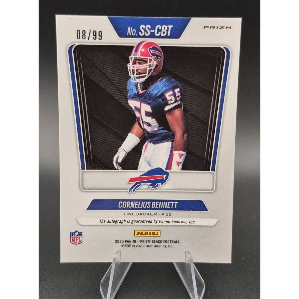 2025 Prizm Black Cornelius Bennett #SS-CBT Sensational Signatures Red /99‎ Bills